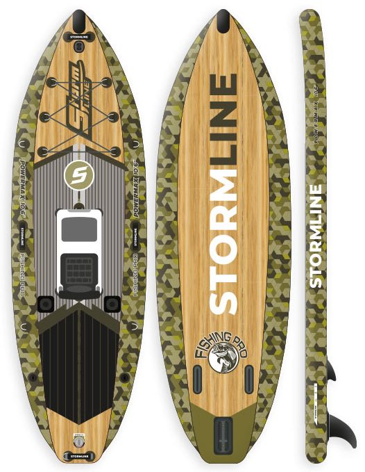 Надувная доска для SUP-бординга Stormline Powermax Fishing PRO (2022) front side