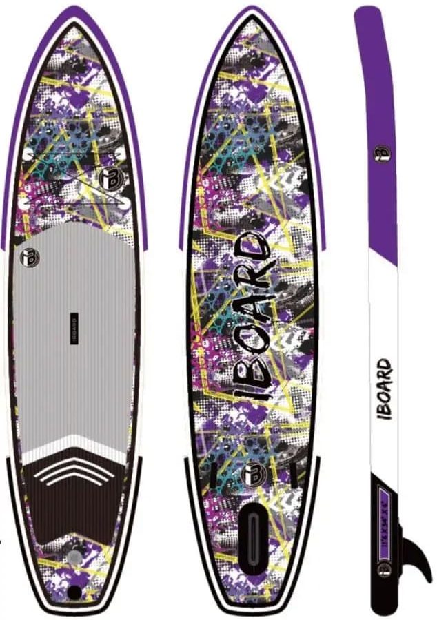 Надувная доска для sup-бординга IBOARD PRO 11.6 PURPLE FLOW front side