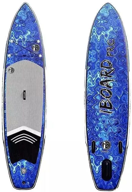 Надувная доска для sup-бординга IBOARD PRO 11.6 BLUE AQUA front side